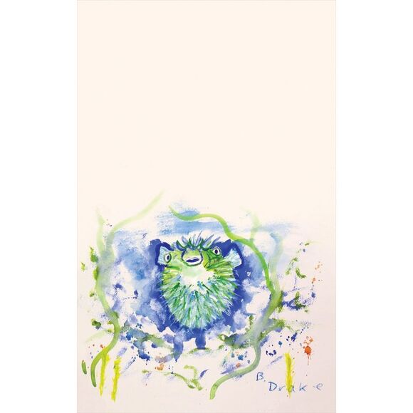 Spiney Puffer Fish Puffed Up Microfiber Kitchen Drying Towel 25 Inches - Picture 1 of 4